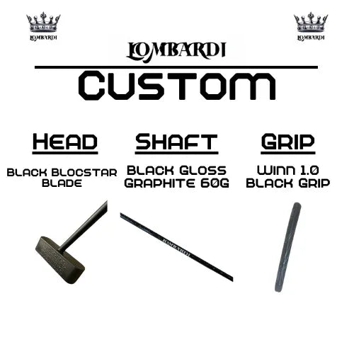 Lombardi Golf Custom Black Blocstar Blade Golf Putter - GOLF LEAGUE