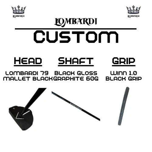 Lombardi Golf Custom Black 79 Mallet Golf Putter - GOLF LEAGUE