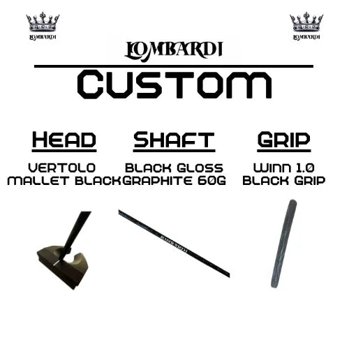 Lombardi Golf Custom Black Vertolo Mallet Golf Putter - GOLF LEAGUE