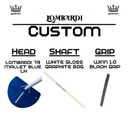 Lombardi Golf Custom Blue 79 Left-Handed Mallet Golf Putter - GOLF LEAGUE