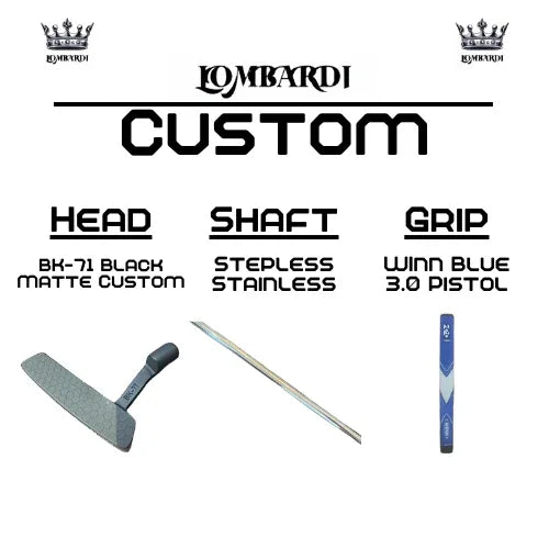 Lombardi Golf Custom Black Matte BK-71 Blade Golf Putter - GOLF LEAGUE