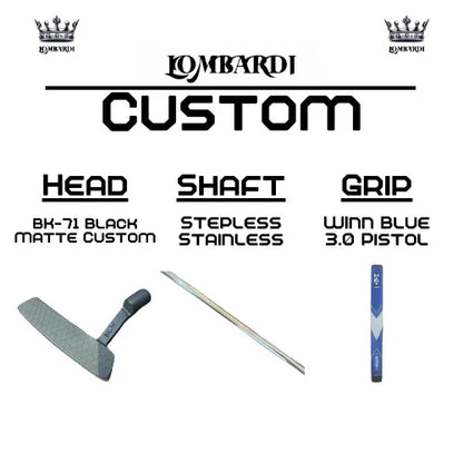 Lombardi Golf Custom Black Matte BK-71 Blade Golf Putter - GOLF LEAGUE