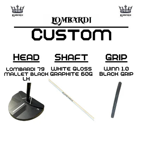 Lombardi Golf Custom Black 79 Mallet Left-Handed Golf Putter - GOLF LEAGUE