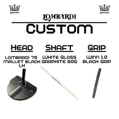 Lombardi Golf Custom Black 79 Mallet Left-Handed Golf Putter - GOLF LEAGUE
