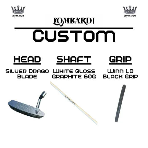 Lombardi Golf Custom Silver Drago Blade Golf Putter - GOLF LEAGUE