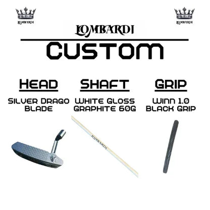 Lombardi Golf Custom Silver Drago Blade Golf Putter - GOLF LEAGUE