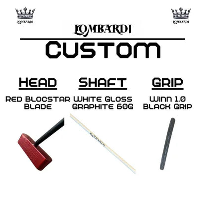 Lombardi Golf Custom Red Blocstar Blade Golf Putter - GOLF LEAGUE