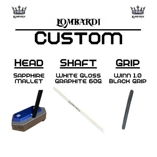 Lombardi Golf Custom Blue Sapphire Mallet Golf Putter - GOLF LEAGUE