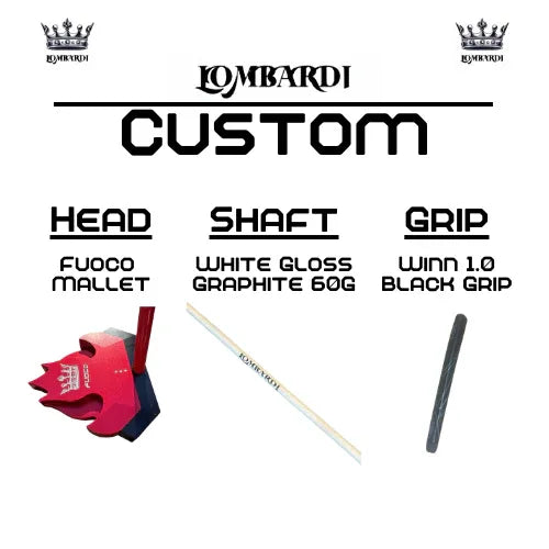 Lombardi Golf Custom Red Fuoco Mallet Golf Putter - GOLF LEAGUE