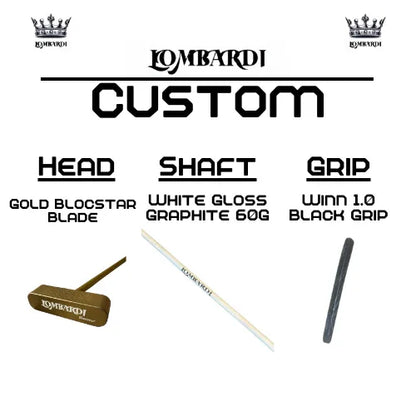 Lombardi Golf Custom Gold Blocstar Blade Golf Putter - GOLF LEAGUE