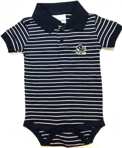 Notre Dame Jersey Stripe Golf Baby Boy Onesie