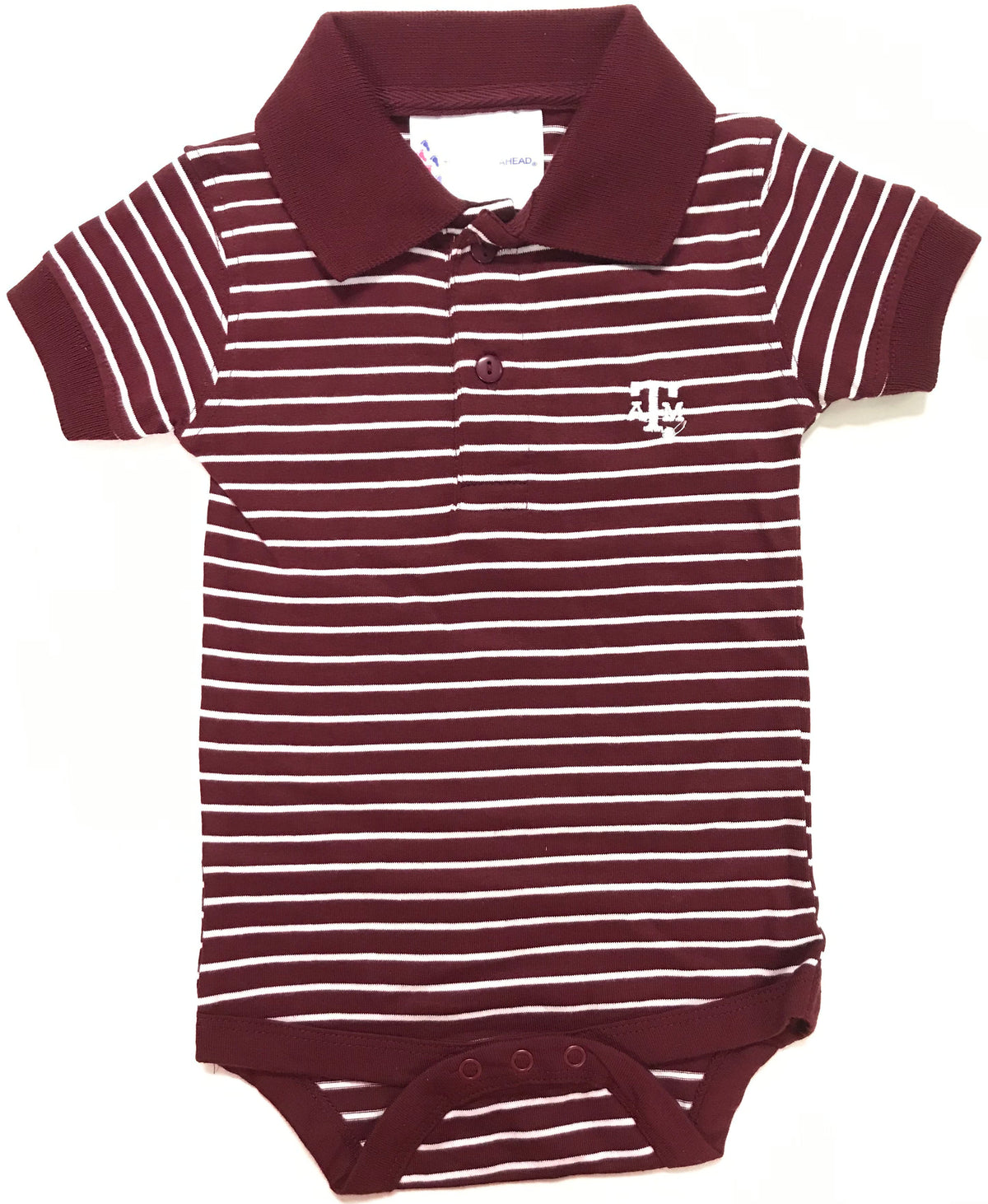Texas A&M Jersey Stripe Golf Baby Boy Onesie