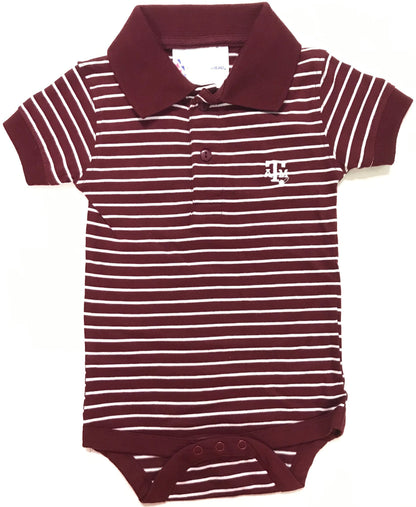 Texas A&M Jersey Stripe Golf Baby Boy Onesie