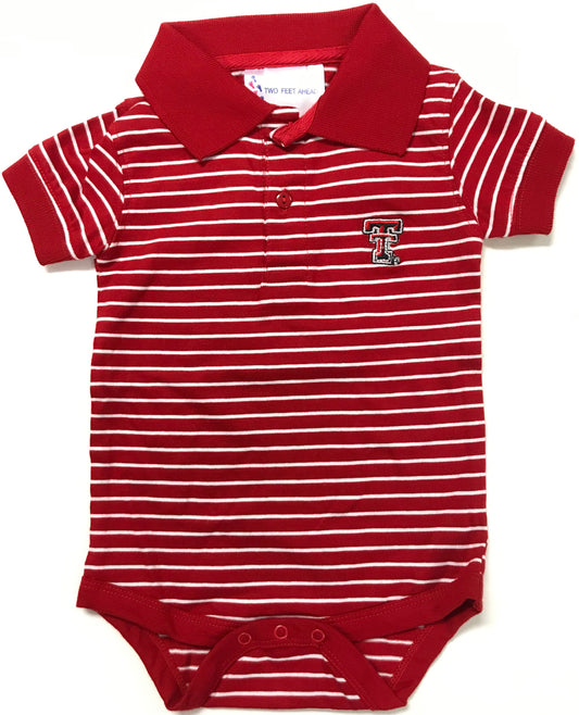 Texas Tech Jersey Stripe Golf Baby Boy Onesie