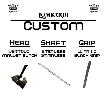 Lombardi Golf Custom Black Vertolo Mallet Golf Putter - GOLF LEAGUE
