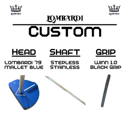 Lombardi Golf Custom Blue 79 Mallet Golf Putter - GOLF LEAGUE