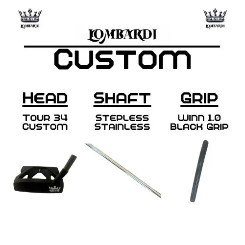 Lombardi Golf Custom Black Tour 34 Mallet Golf Putter - GOLF LEAGUE