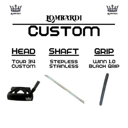 Lombardi Golf Custom Black Tour 34 Mallet Golf Putter - GOLF LEAGUE