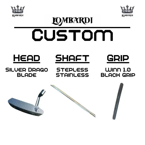 Lombardi Golf Custom Silver Drago Blade Golf Putter - GOLF LEAGUE