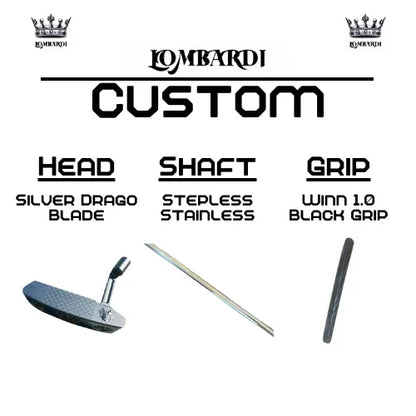 Lombardi Golf Custom Silver Drago Blade Golf Putter - GOLF LEAGUE