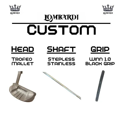 Lombardi Golf Custom Silver Trofeo Mallet Golf Putter - GOLF LEAGUE