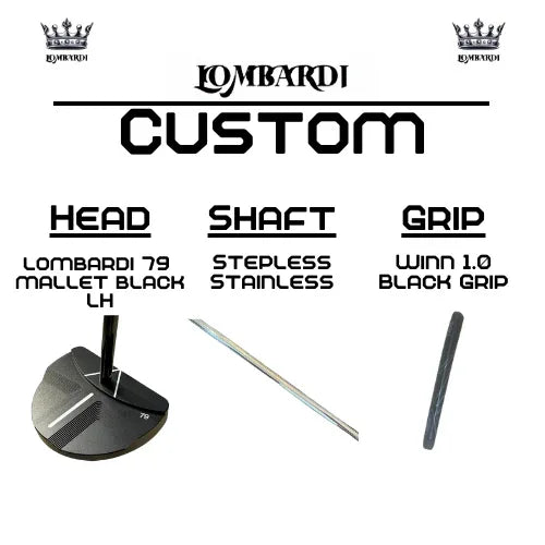 Lombardi Golf Custom Black 79 Mallet Left-Handed Golf Putter - GOLF LEAGUE