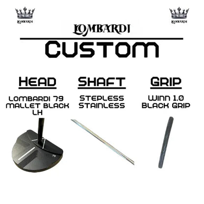Lombardi Golf Custom Black 79 Mallet Left-Handed Golf Putter - GOLF LEAGUE