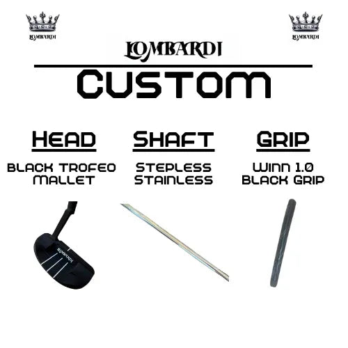 Lombardi Golf Custom Black Trofeo Mallet Golf Putter - GOLF LEAGUE