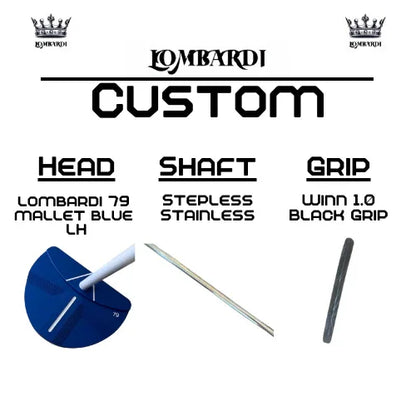 Lombardi Golf Custom Blue 79 Left-Handed Mallet Golf Putter - GOLF LEAGUE