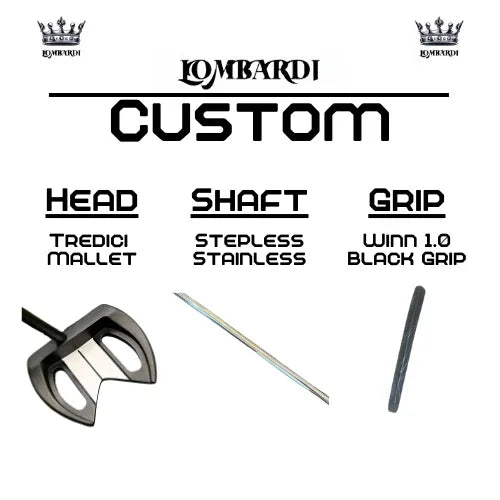 Lombardi Golf Custom Black Tredici Mallet Golf Putter - GOLF LEAGUE