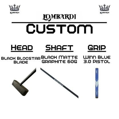 Lombardi Golf Custom Black Blocstar Blade Golf Putter - GOLF LEAGUE