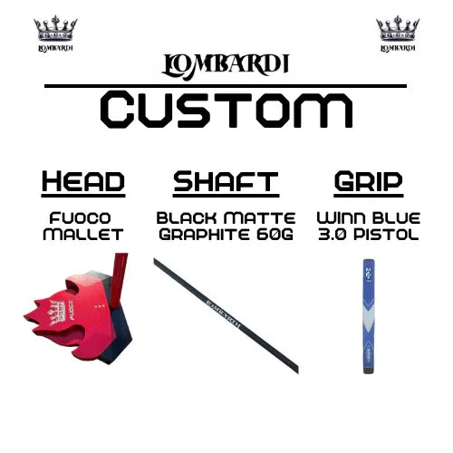 Lombardi Golf Custom Red Fuoco Mallet Golf Putter - GOLF LEAGUE
