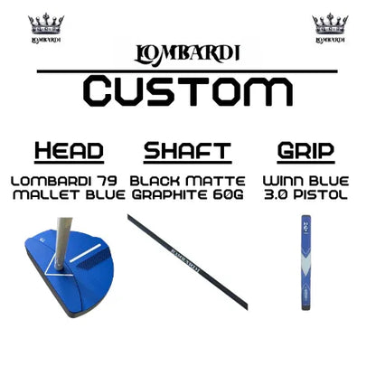 Lombardi Golf Custom Blue 79 Mallet Golf Putter - GOLF LEAGUE
