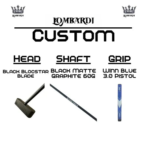 Lombardi Golf Custom Black Blocstar Blade Golf Putter - GOLF LEAGUE
