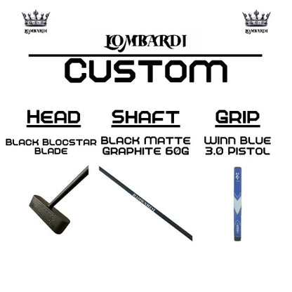 Lombardi Golf Custom Black Blocstar Blade Golf Putter - GOLF LEAGUE