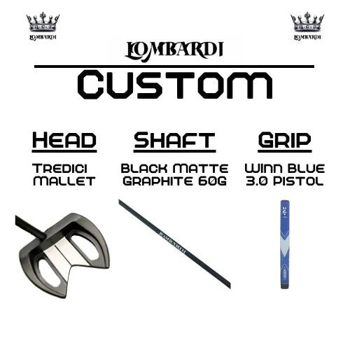 Lombardi Golf Custom Black Tredici Mallet Golf Putter - GOLF LEAGUE
