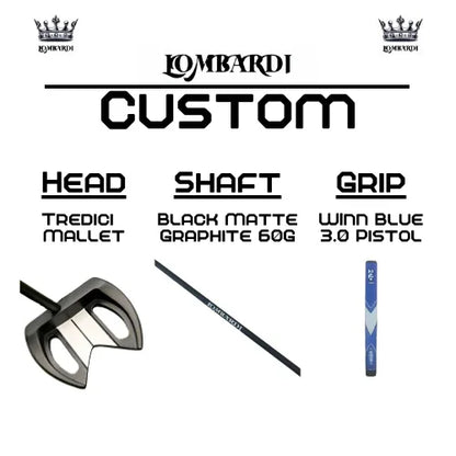 Lombardi Golf Custom Black Tredici Mallet Golf Putter - GOLF LEAGUE