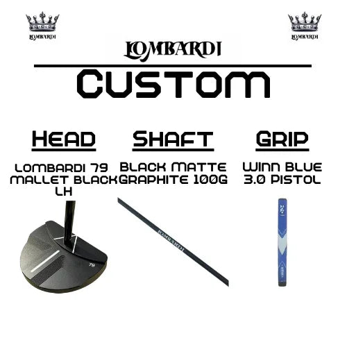 Lombardi Golf Custom Black 79 Mallet Left-Handed Golf Putter - GOLF LEAGUE