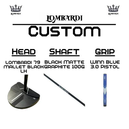 Lombardi Golf Custom Black 79 Mallet Left-Handed Golf Putter - GOLF LEAGUE