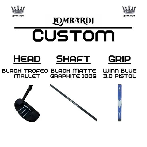 Lombardi Golf Custom Black Trofeo Mallet Golf Putter - GOLF LEAGUE