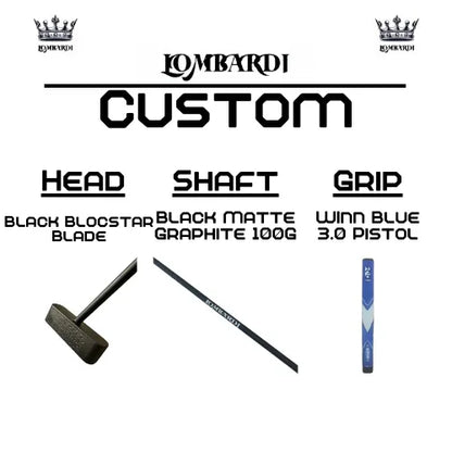Lombardi Golf Custom Black Blocstar Blade Golf Putter - GOLF LEAGUE