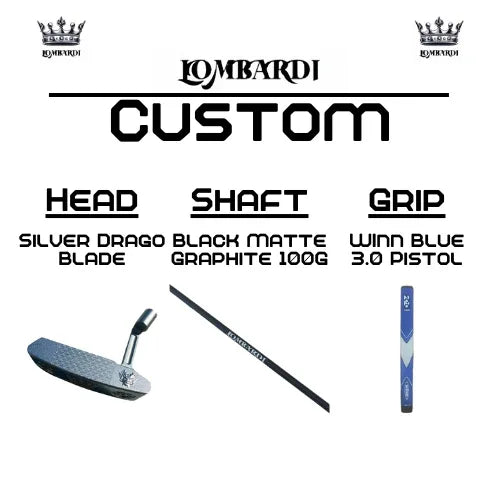 Lombardi Golf Custom Silver Drago Blade Golf Putter - GOLF LEAGUE
