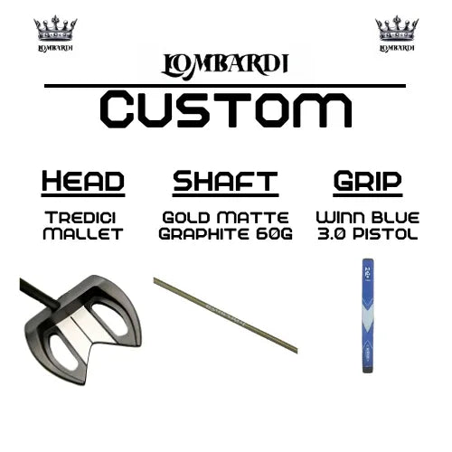 Lombardi Golf Custom Black Tredici Mallet Golf Putter - GOLF LEAGUE
