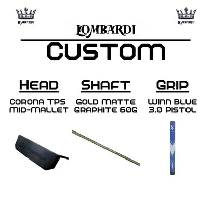 Lombardi Golf Custom Black Corona TPS Mallet Golf Putter - GOLF LEAGUE