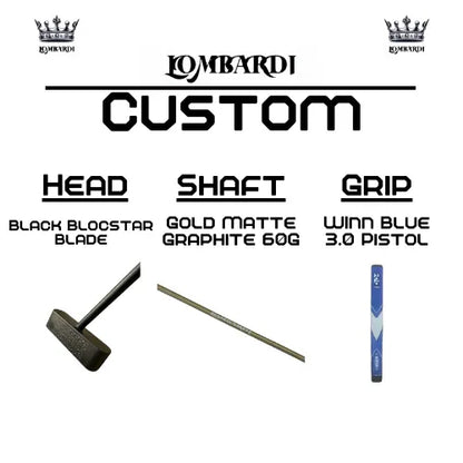 Lombardi Golf Custom Black Blocstar Blade Golf Putter - GOLF LEAGUE