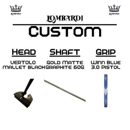 Lombardi Golf Custom Black Vertolo Mallet Golf Putter - GOLF LEAGUE