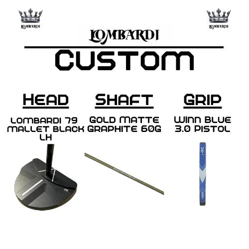 Lombardi Golf Custom Black 79 Mallet Left-Handed Golf Putter - GOLF LEAGUE