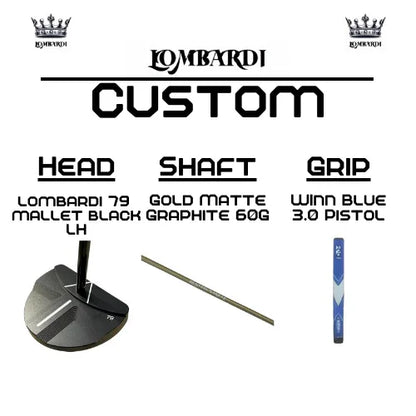 Lombardi Golf Custom Black 79 Mallet Left-Handed Golf Putter - GOLF LEAGUE