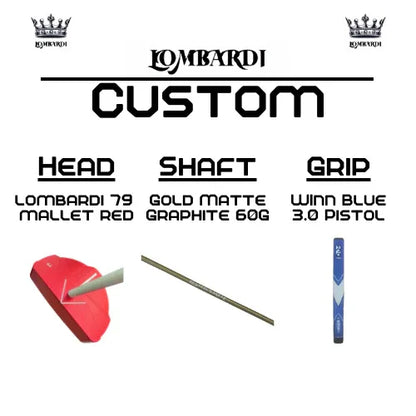 Lombardi Golf Custom Red 79 Mallet Golf Putter - GOLF LEAGUE