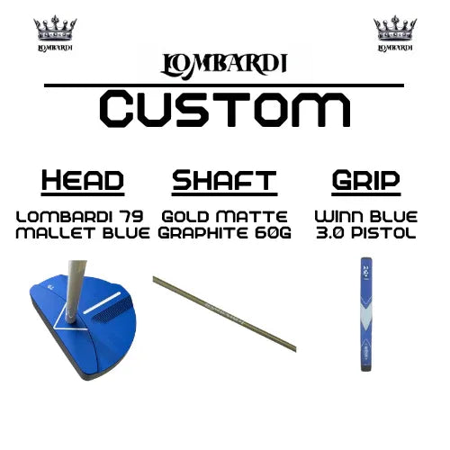 Lombardi Golf Custom Blue 79 Mallet Golf Putter - GOLF LEAGUE